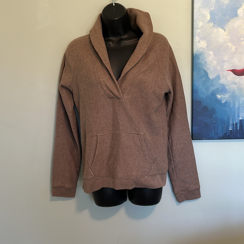 J. Crew Cotton Blend Fleece V-neck Sweatshirt Top, M